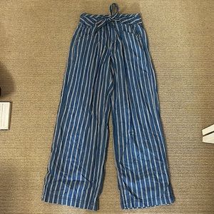 American Eagle High-Waisted Striped Palazzo Pant